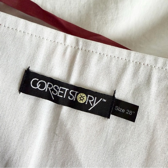 Corset Story NWT Abstract Red & Blue Brushstroke Longline Overbust Corset 28” - Picture 6 of 9